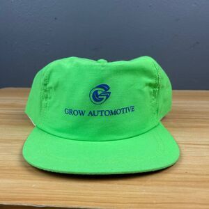 Trucker Hat Neon Green Grow Automotive Snapback Vintage Comfort Curved Brim